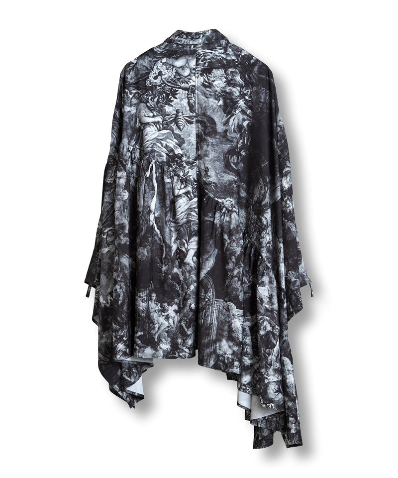 Asymmetrical Gathered Poncho SH