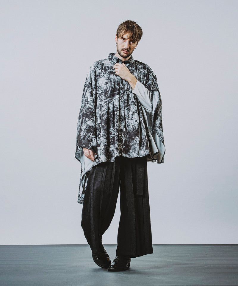 Asymmetrical Gathered Poncho SH