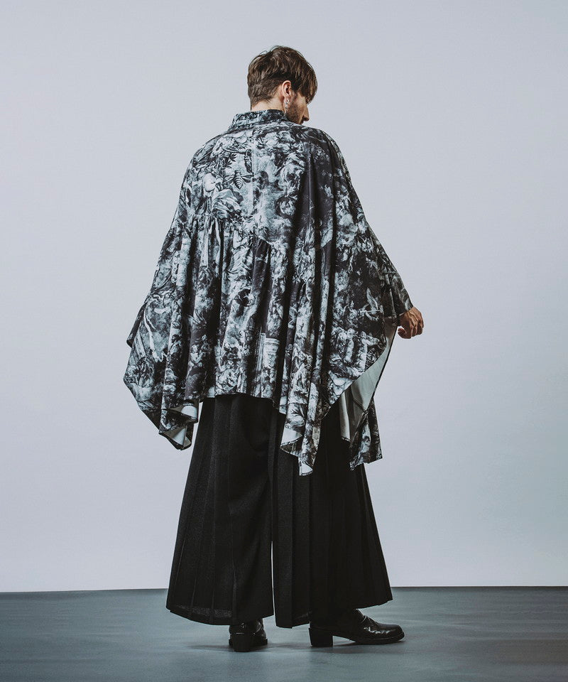 Asymmetrical Gathered Poncho SH