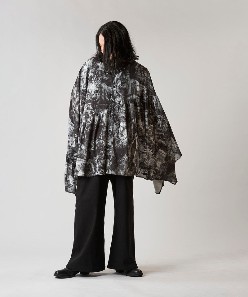 Asymmetrical Gathered Poncho SH