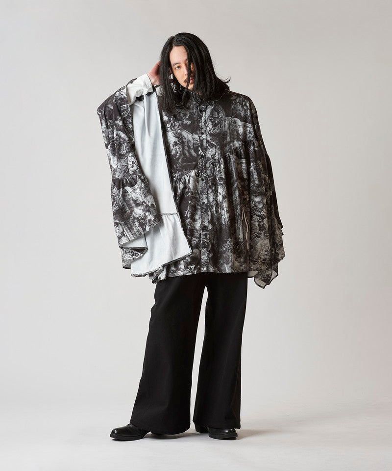 Asymmetrical Gathered Poncho SH