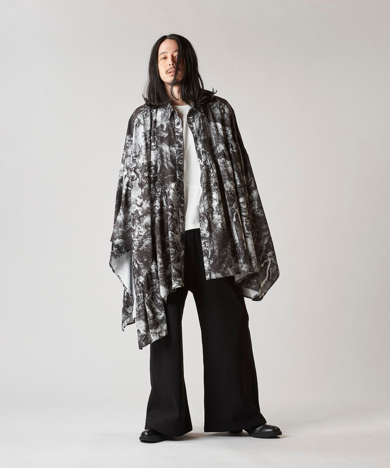 Asymmetrical Gathered Poncho SH