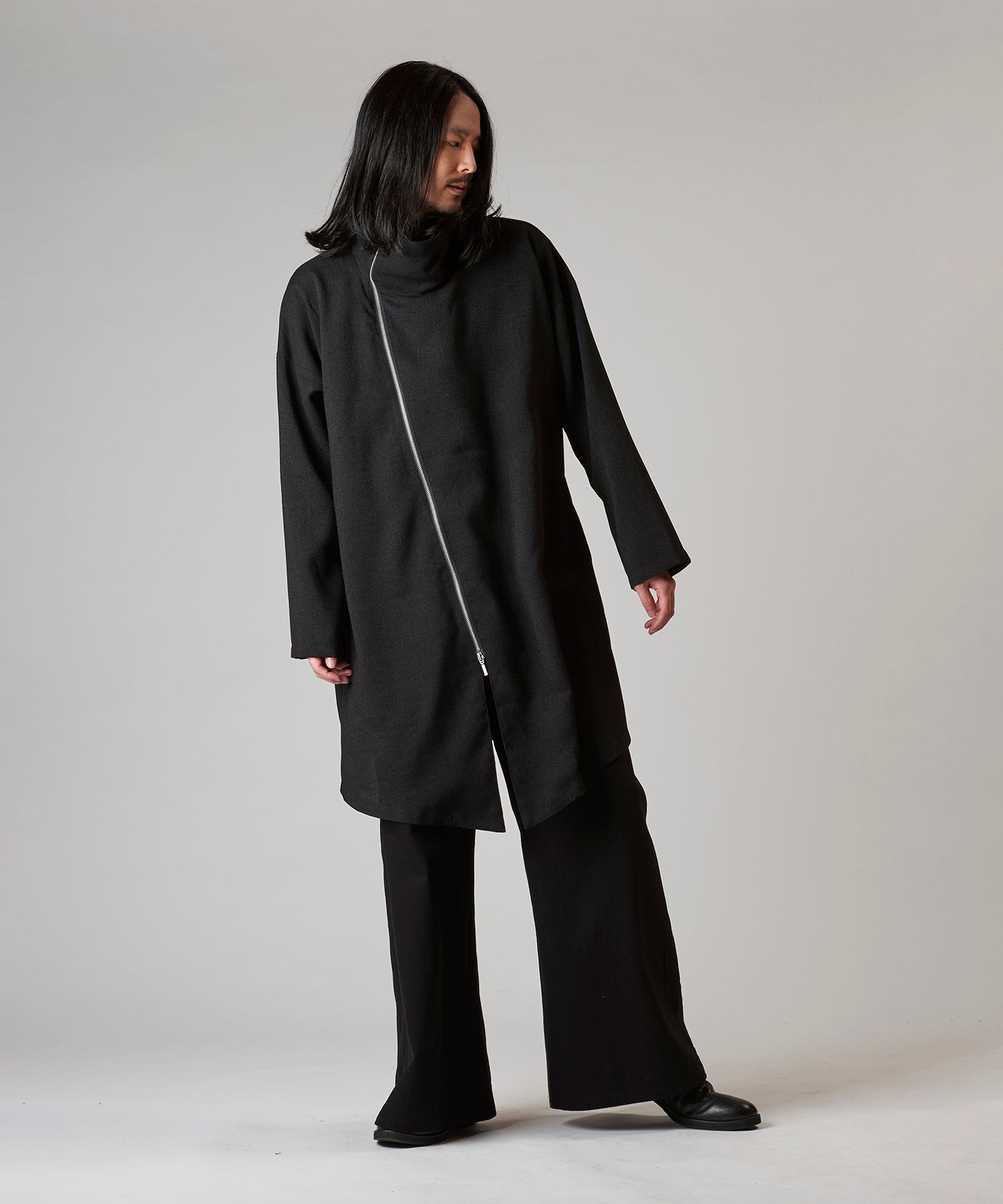 Off-turtleneck high collar coat