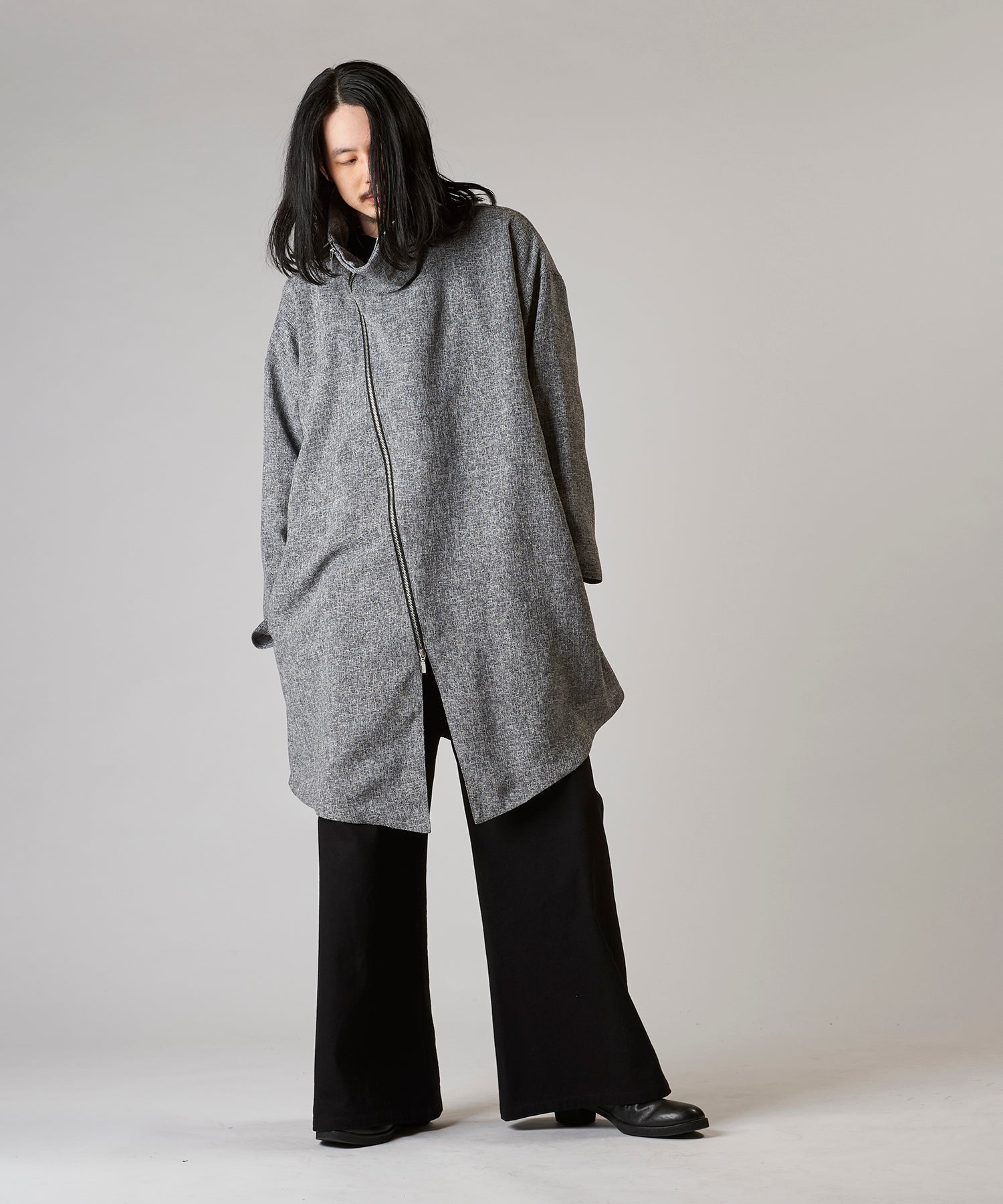 Off-turtleneck high collar coat