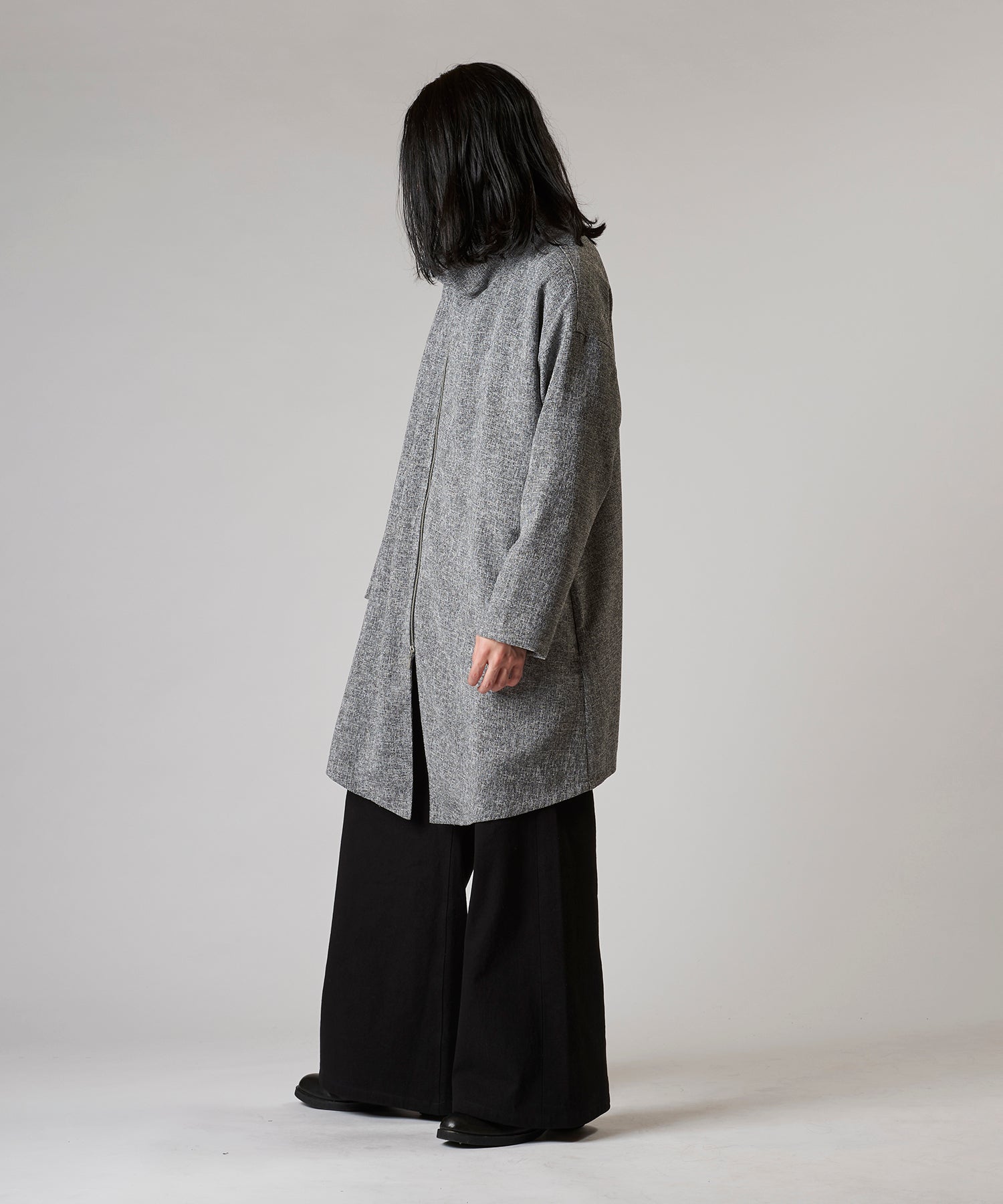 Off-turtleneck high collar coat