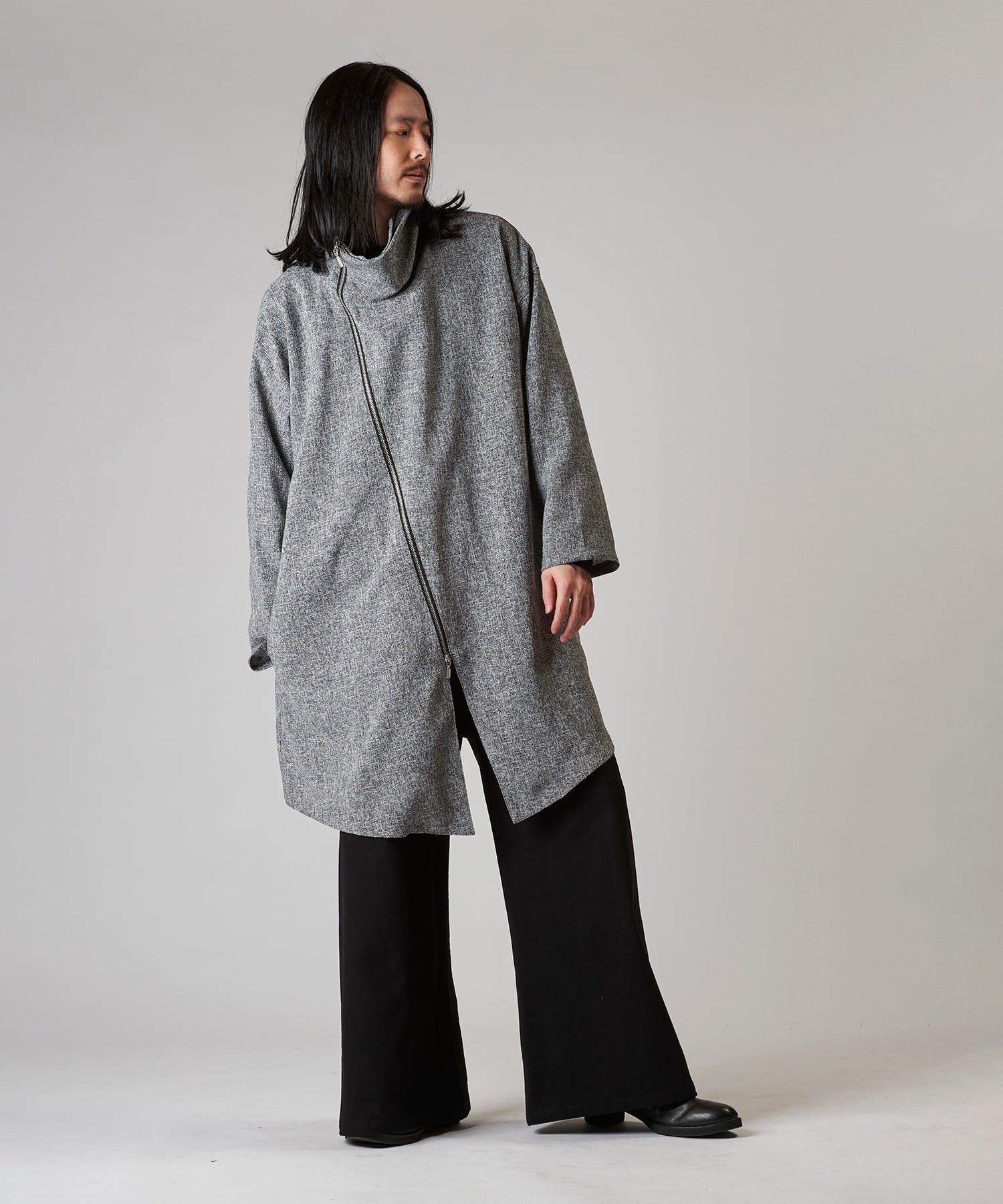 Off-turtleneck high collar coat