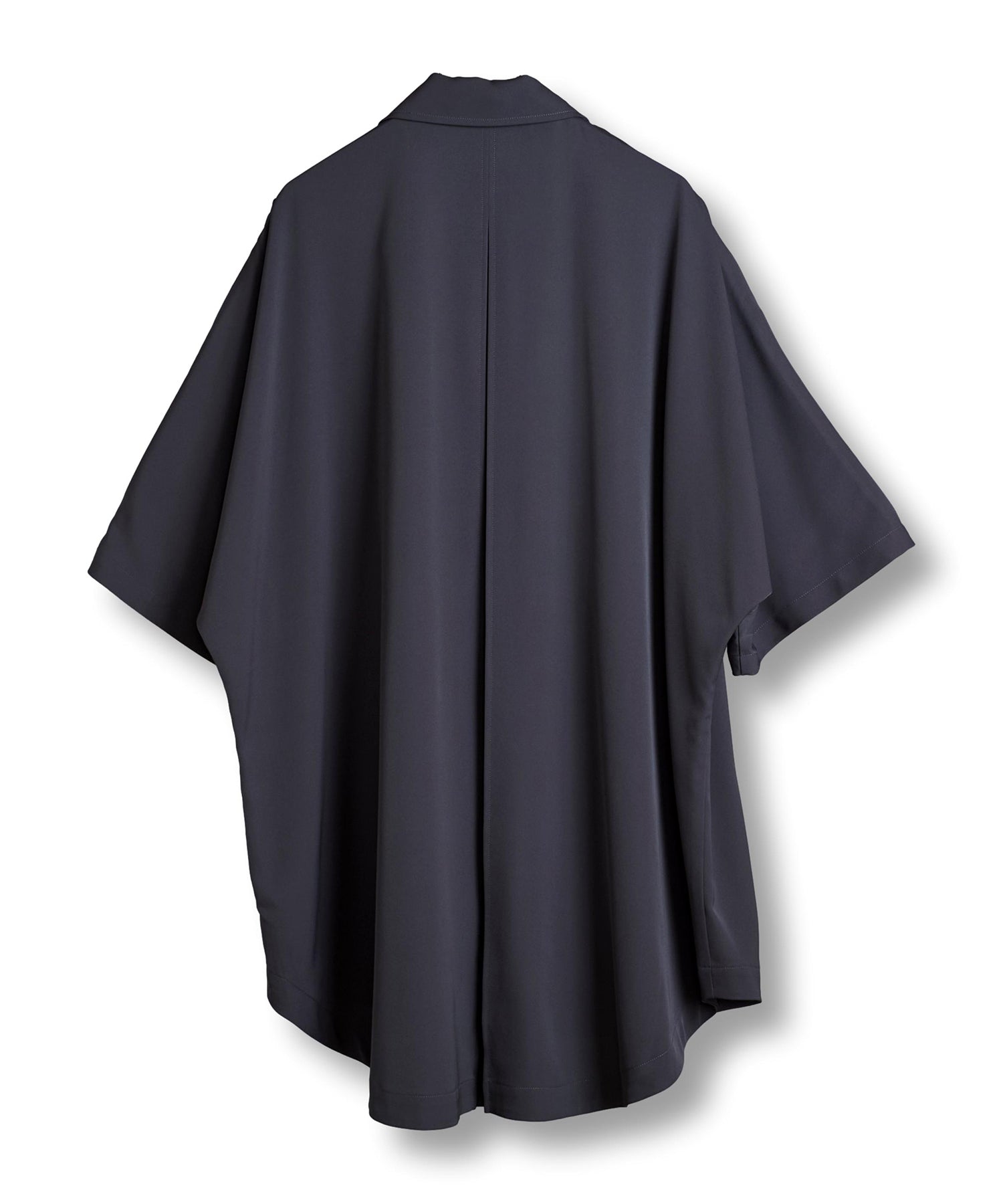 Back-tuck double-breasted poncho