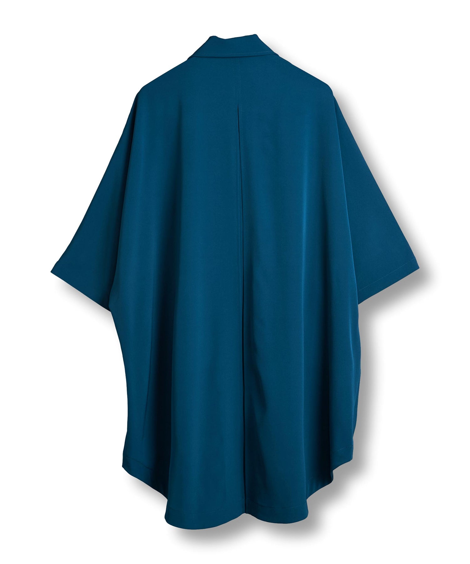 Back-tuck double-breasted poncho