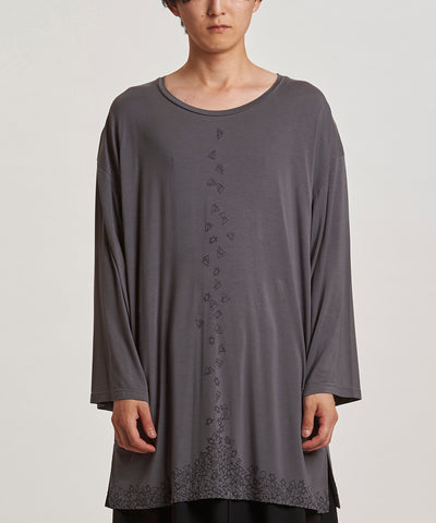 ドロップヘキサグラムプリント8分袖BIG-PO