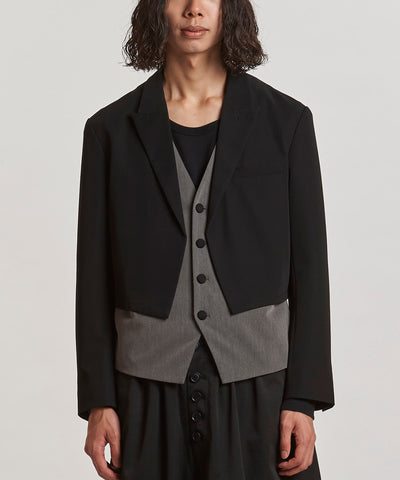 レイヤードショートJKT