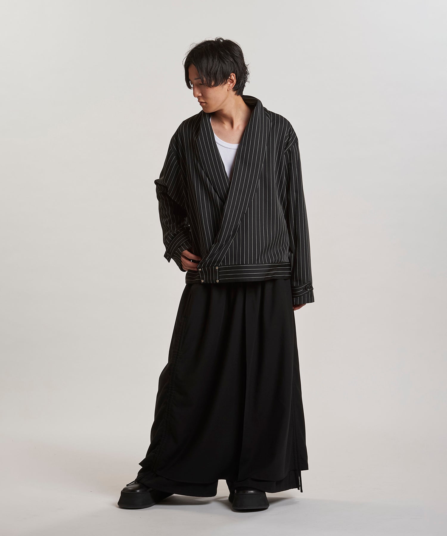 ストライプ Model:H169cm