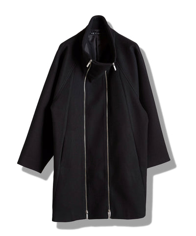 ボリュームネックライダースオーバーコート