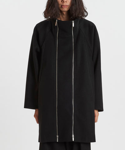 ボリュームネックライダースオーバーコート