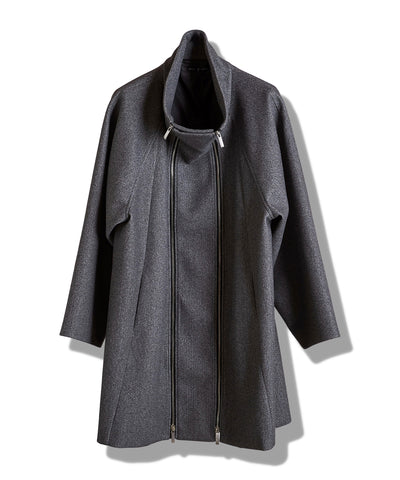 ボリュームネックライダースオーバーコート