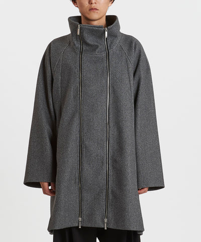ボリュームネックライダースオーバーコート