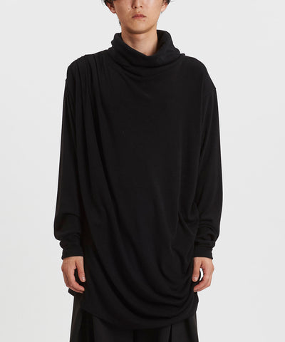 ボリュームネックギャザードレープPO