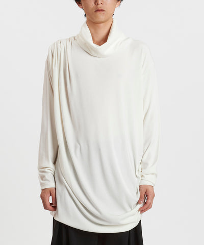 ボリュームネックギャザードレープPO