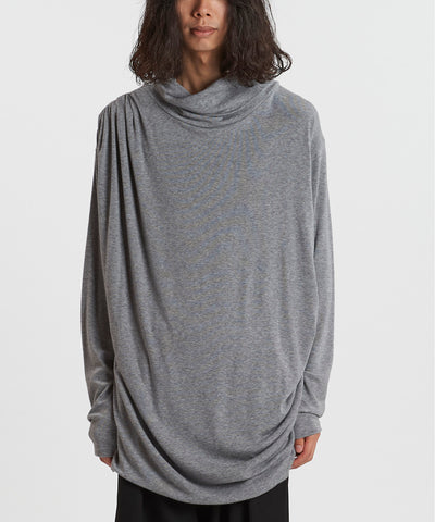 ボリュームネックギャザードレープPO