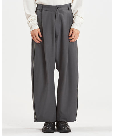 Side zip easy wide trousers