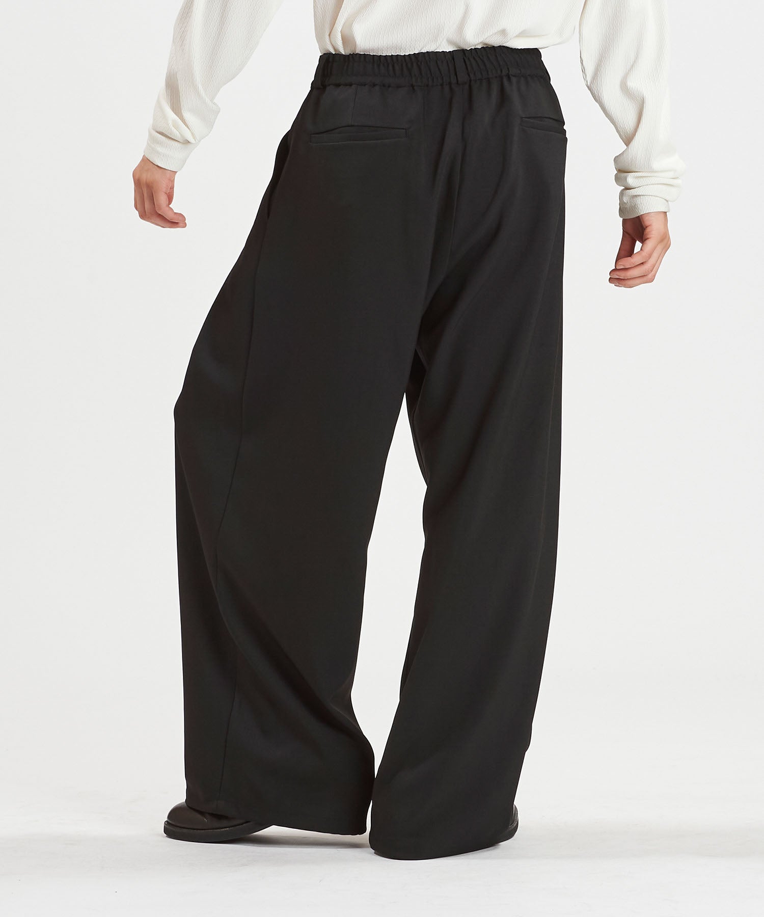 2WAYクロスタックイージーワイドトラウザーズ