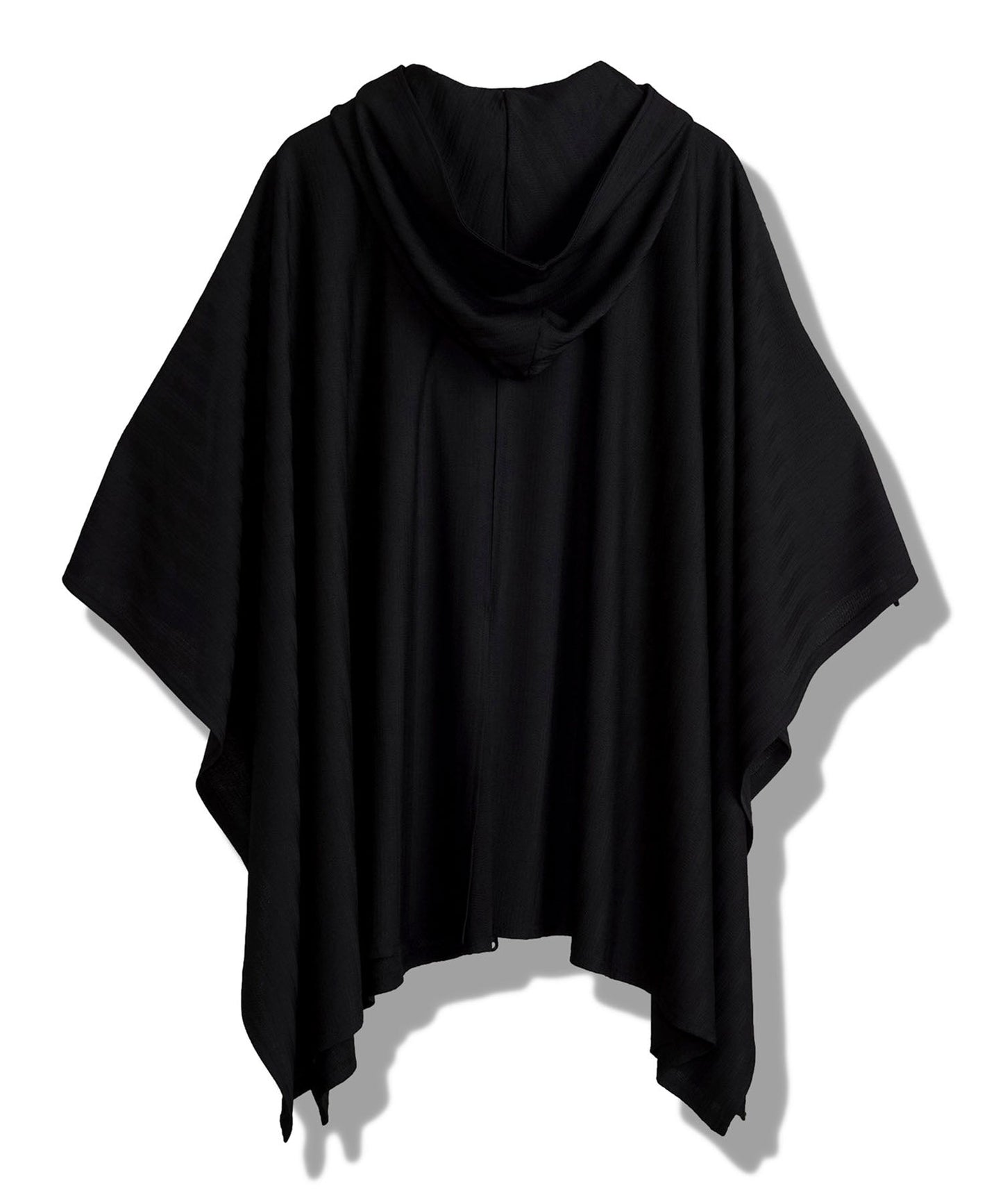 ドローストリングスフーデッドポンチョ