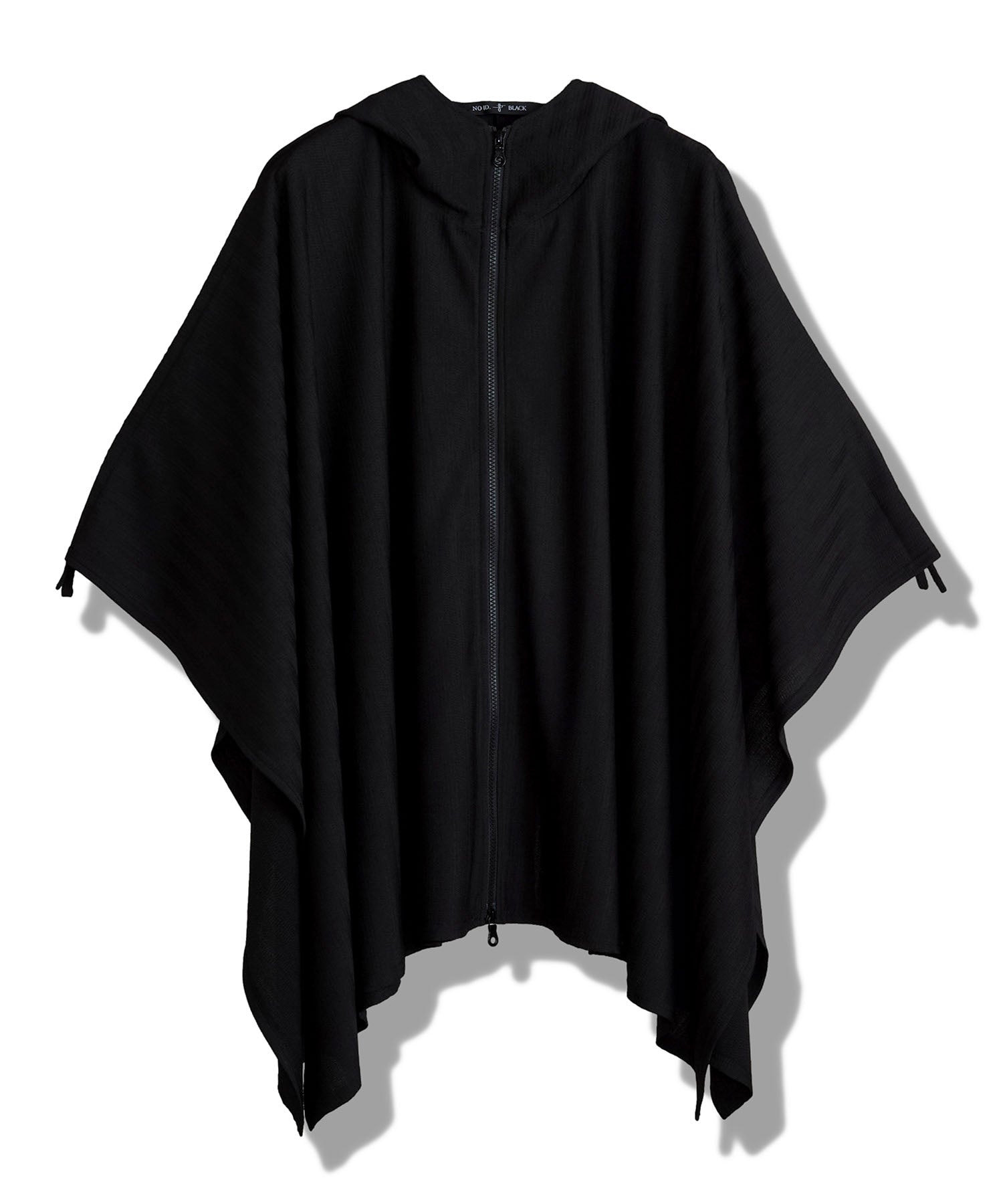 ドローストリングスフーデッドポンチョ