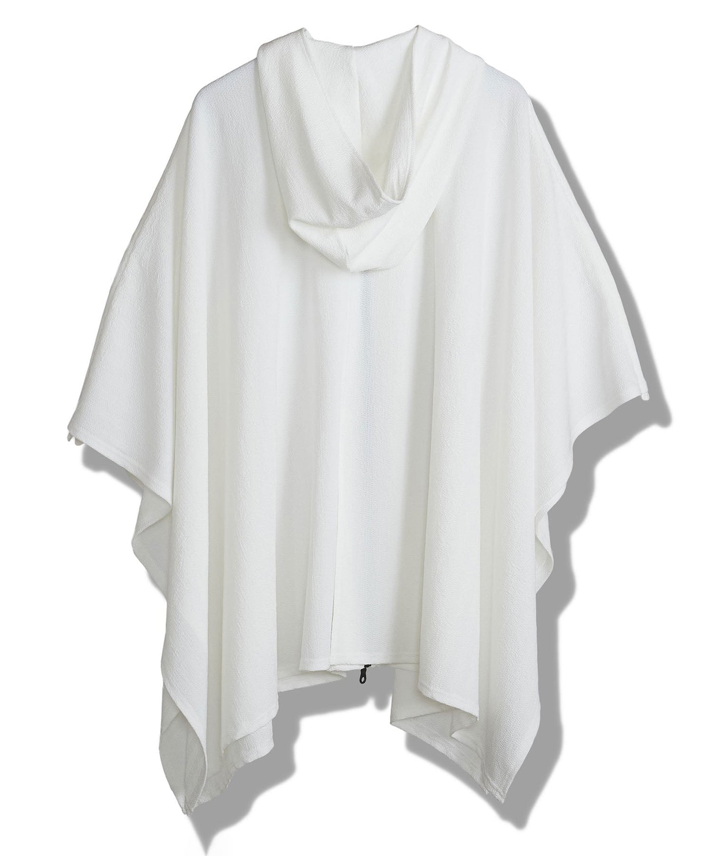 ドローストリングスフーデッドポンチョ