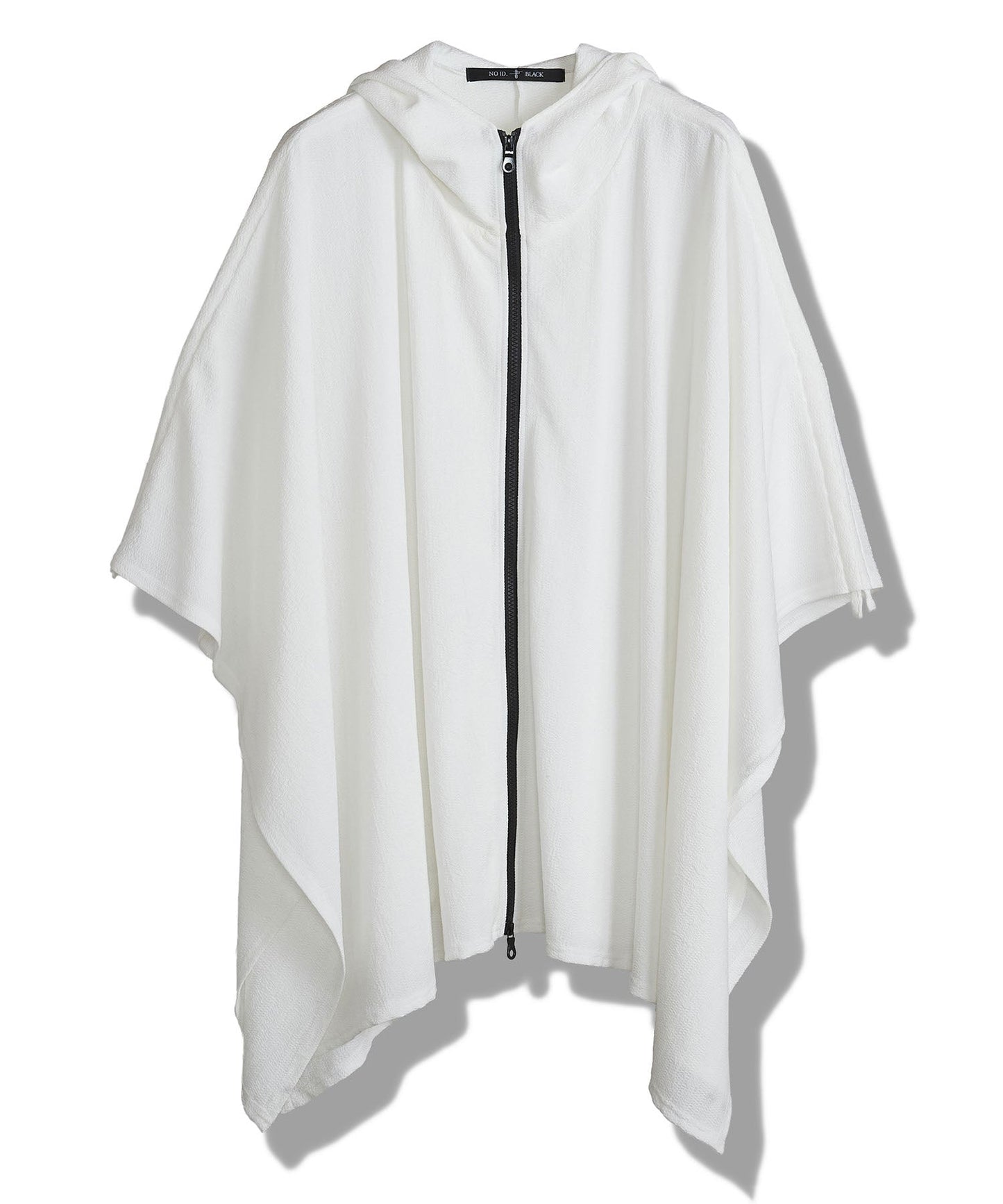 ドローストリングスフーデッドポンチョ