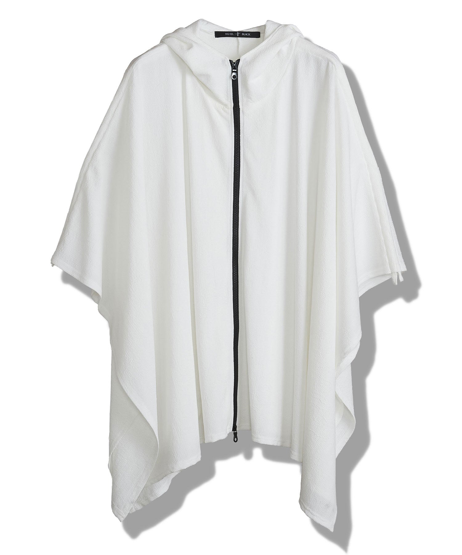 ドローストリングスフーデッドポンチョ