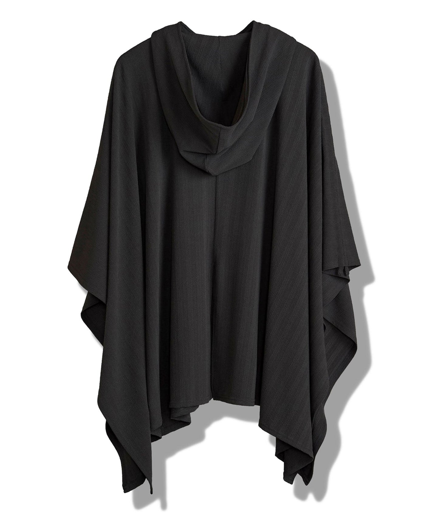 ドローストリングスフーデッドポンチョ