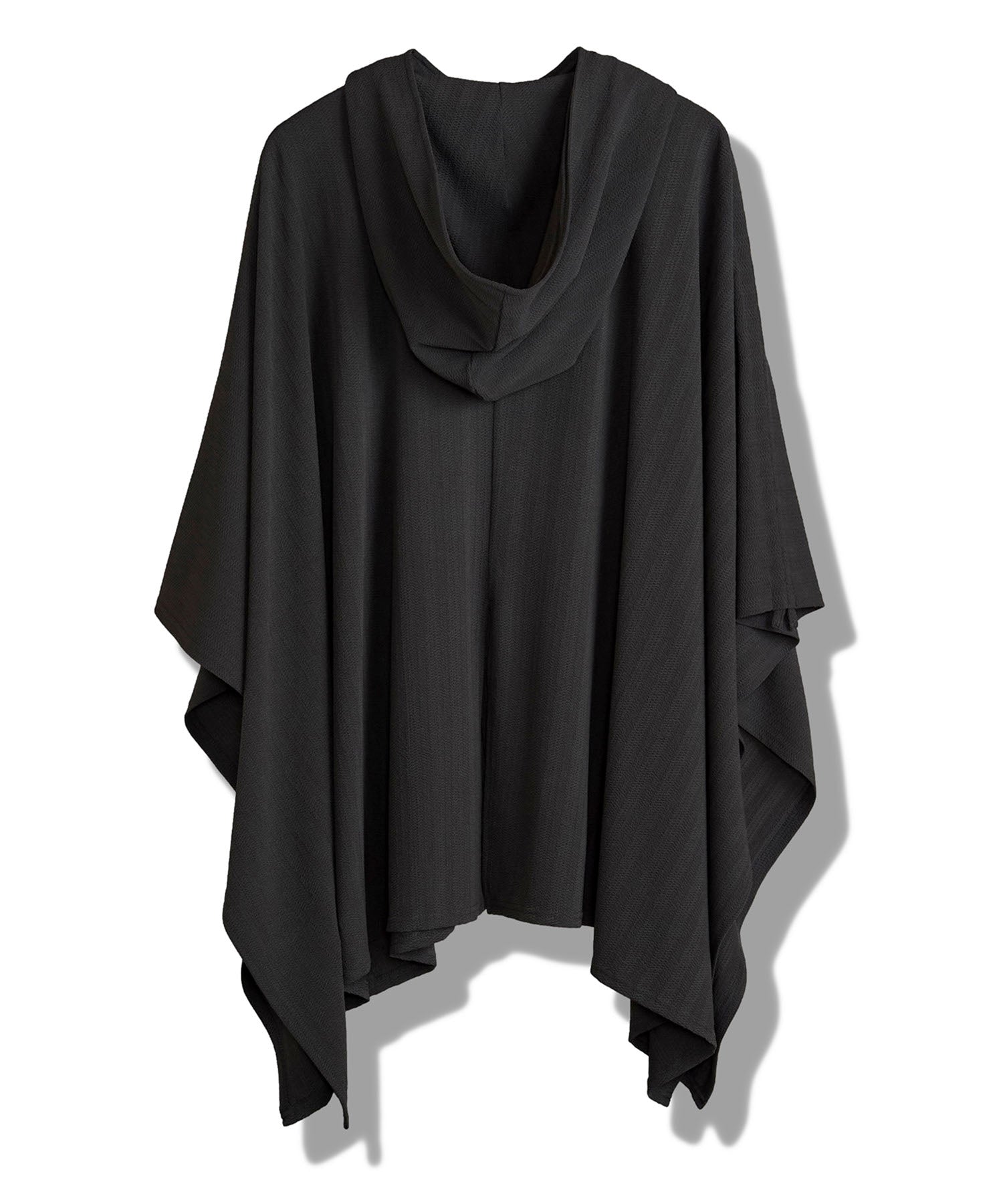 ドローストリングスフーデッドポンチョ