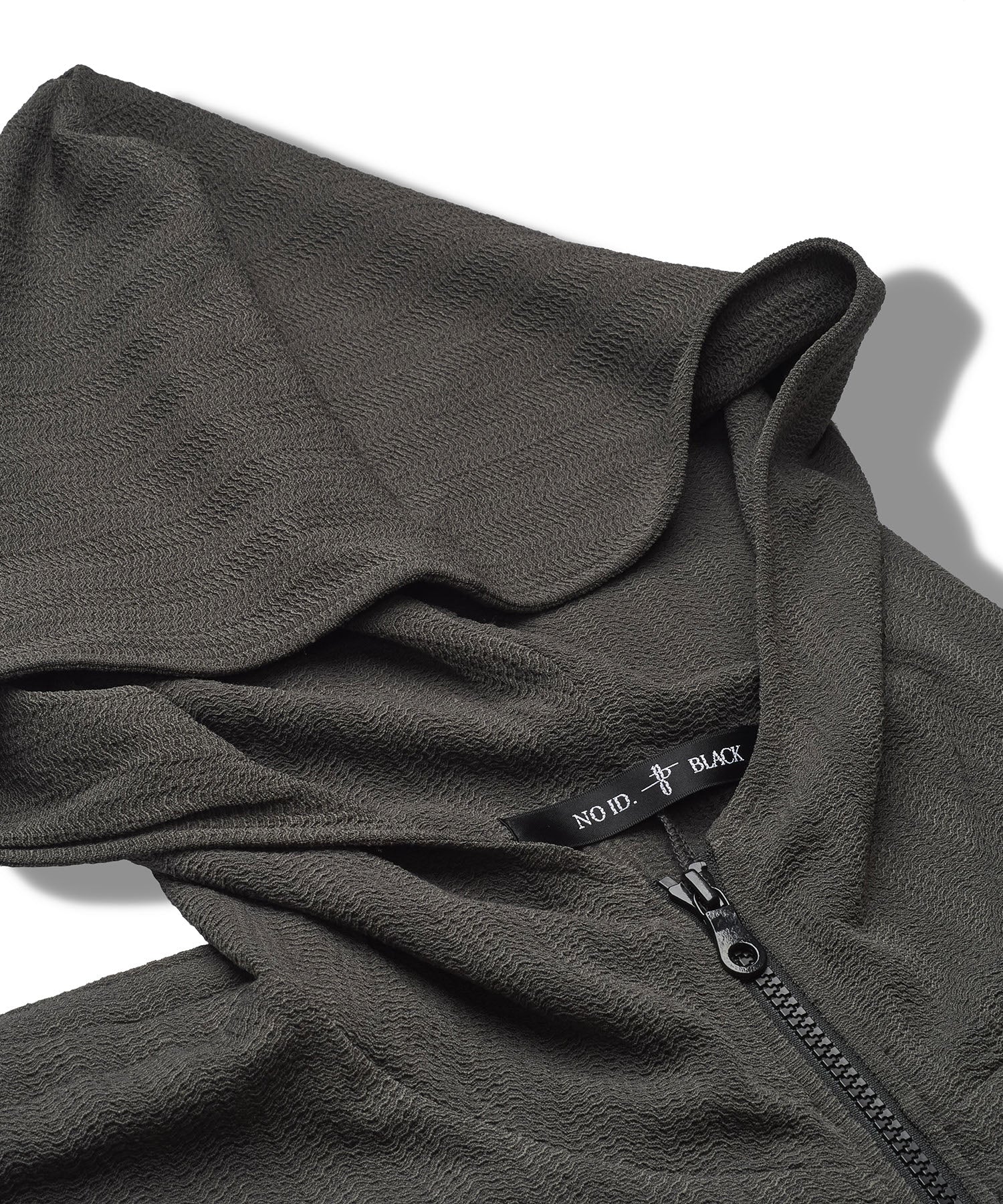 ドローストリングスフーデッドポンチョ