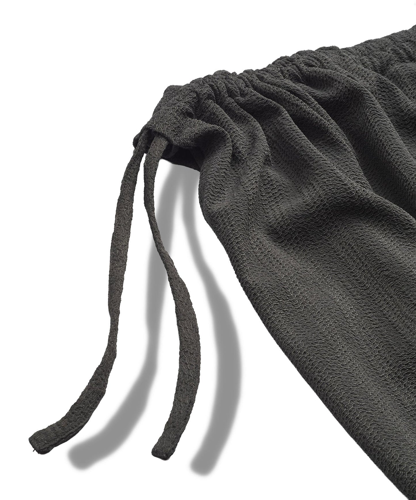 ドローストリングスフーデッドポンチョ