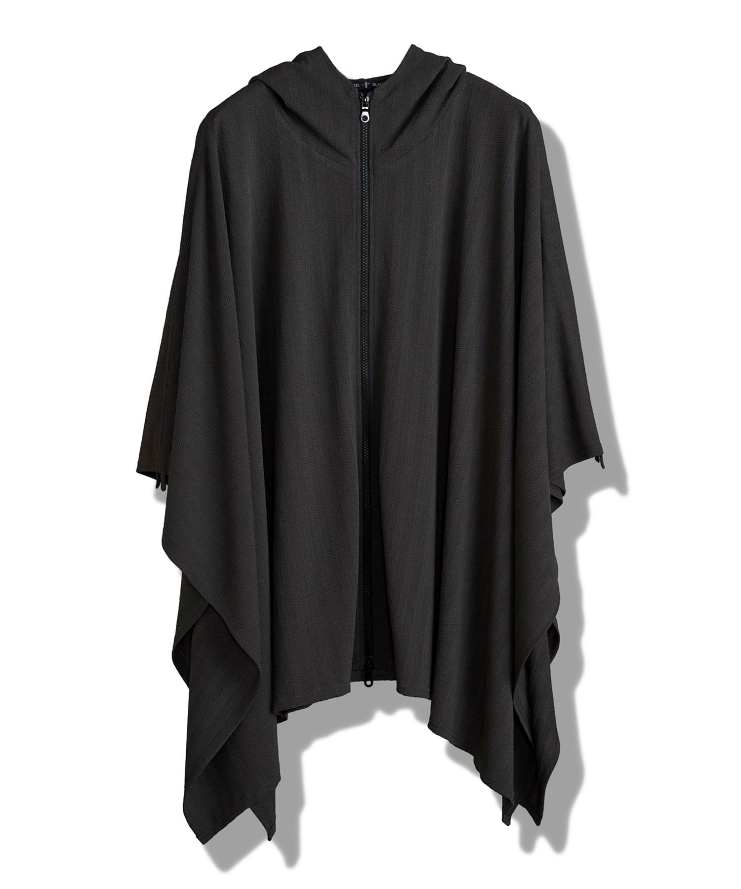 ドローストリングスフーデッドポンチョ