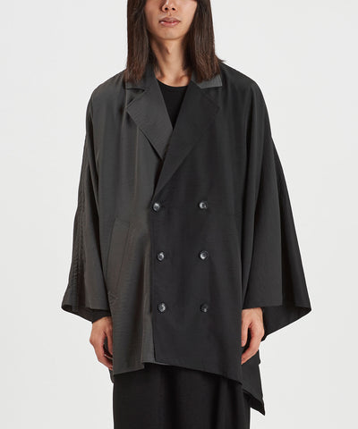アシンメトリーダブルブレストコート