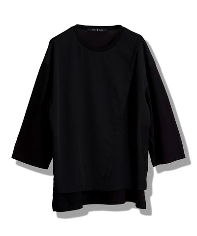 スリットレイヤード8分袖BIG-T