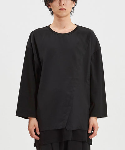 スリットレイヤード8分袖BIG-T