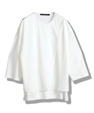 スリットレイヤード8分袖BIG-T