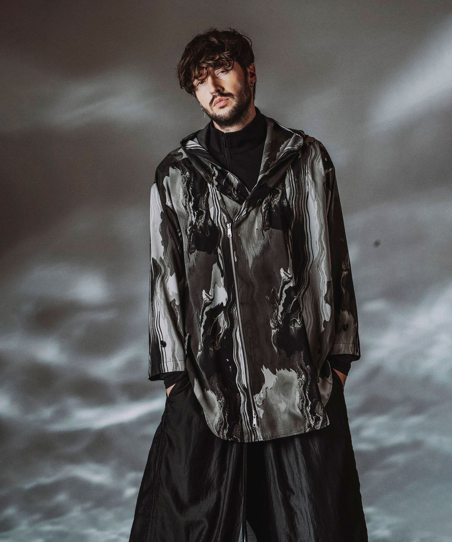 ライダースZIPフードコート