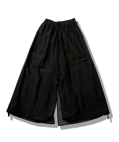 ドローストリングスレイヤードバギートラウザーズ