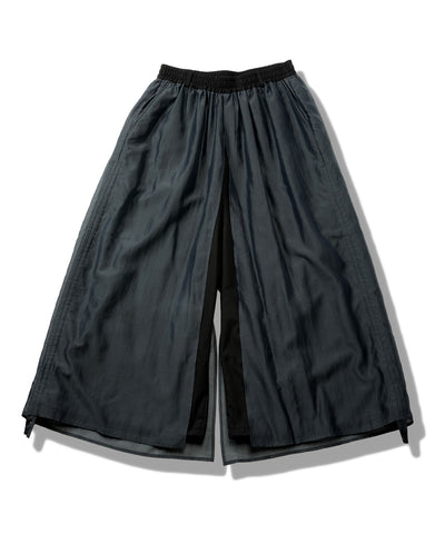 ドローストリングスレイヤードバギートラウザーズ