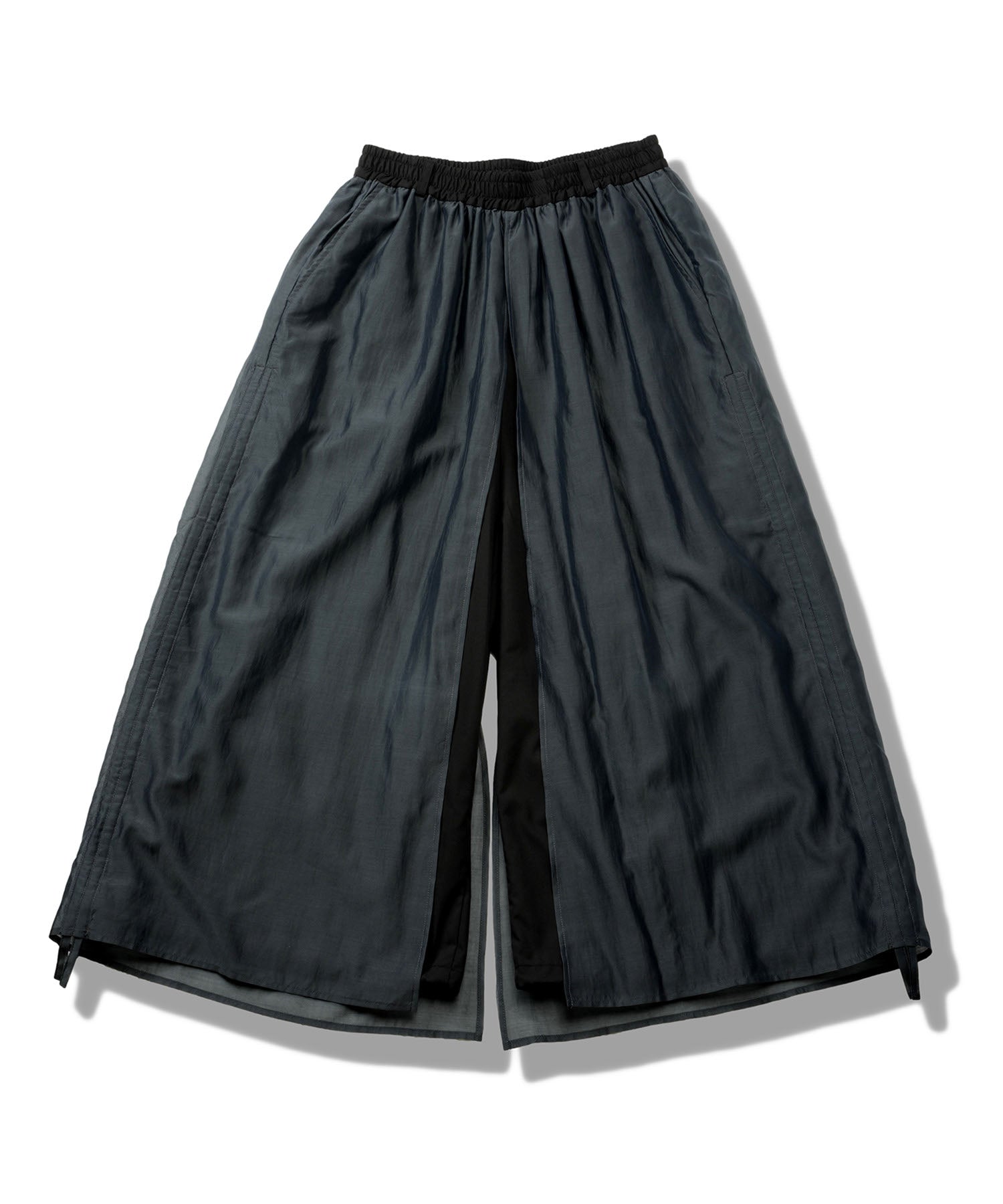 ドローストリングスレイヤードバギートラウザーズ