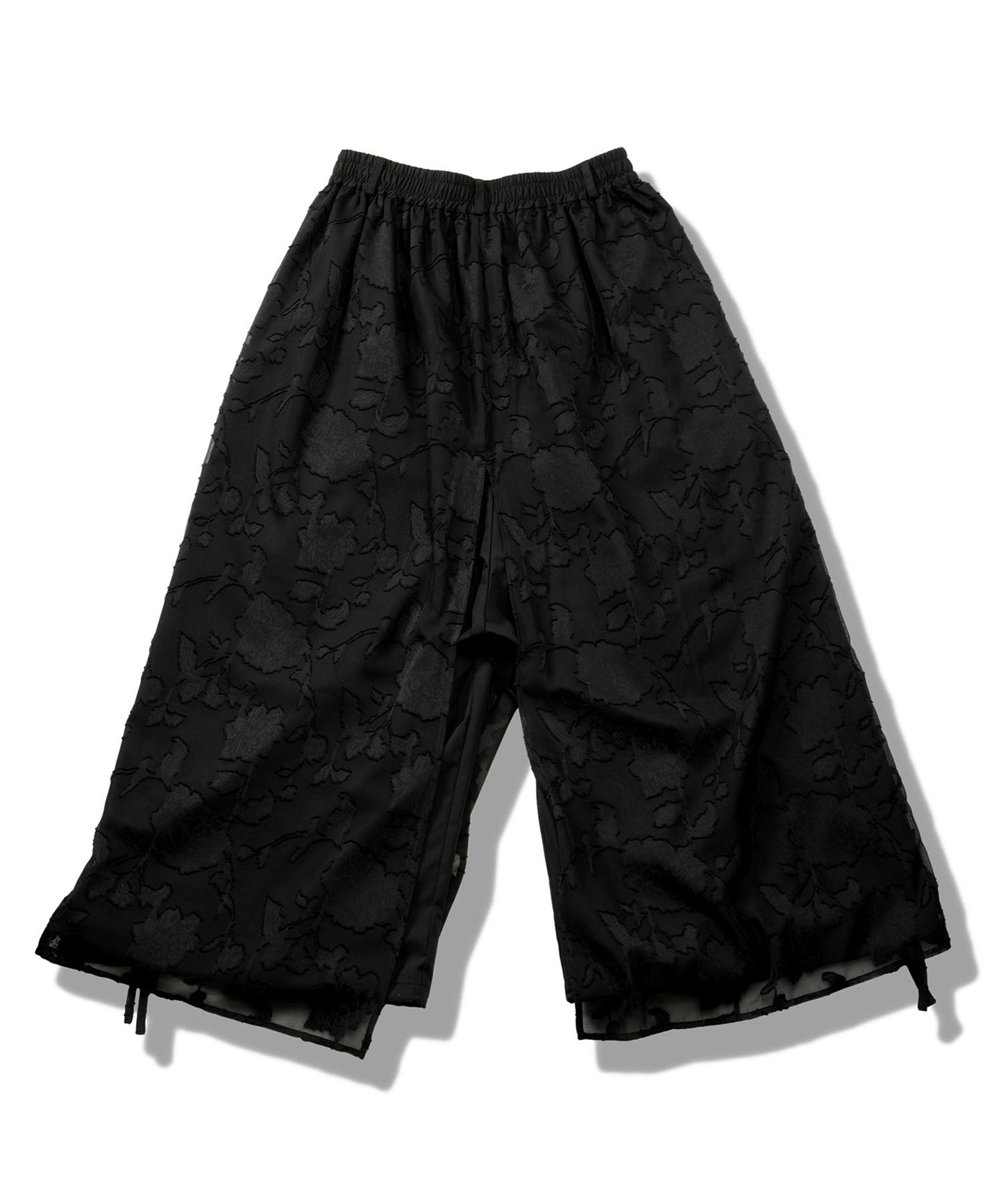 ドローストリングスレイヤードバギートラウザーズ