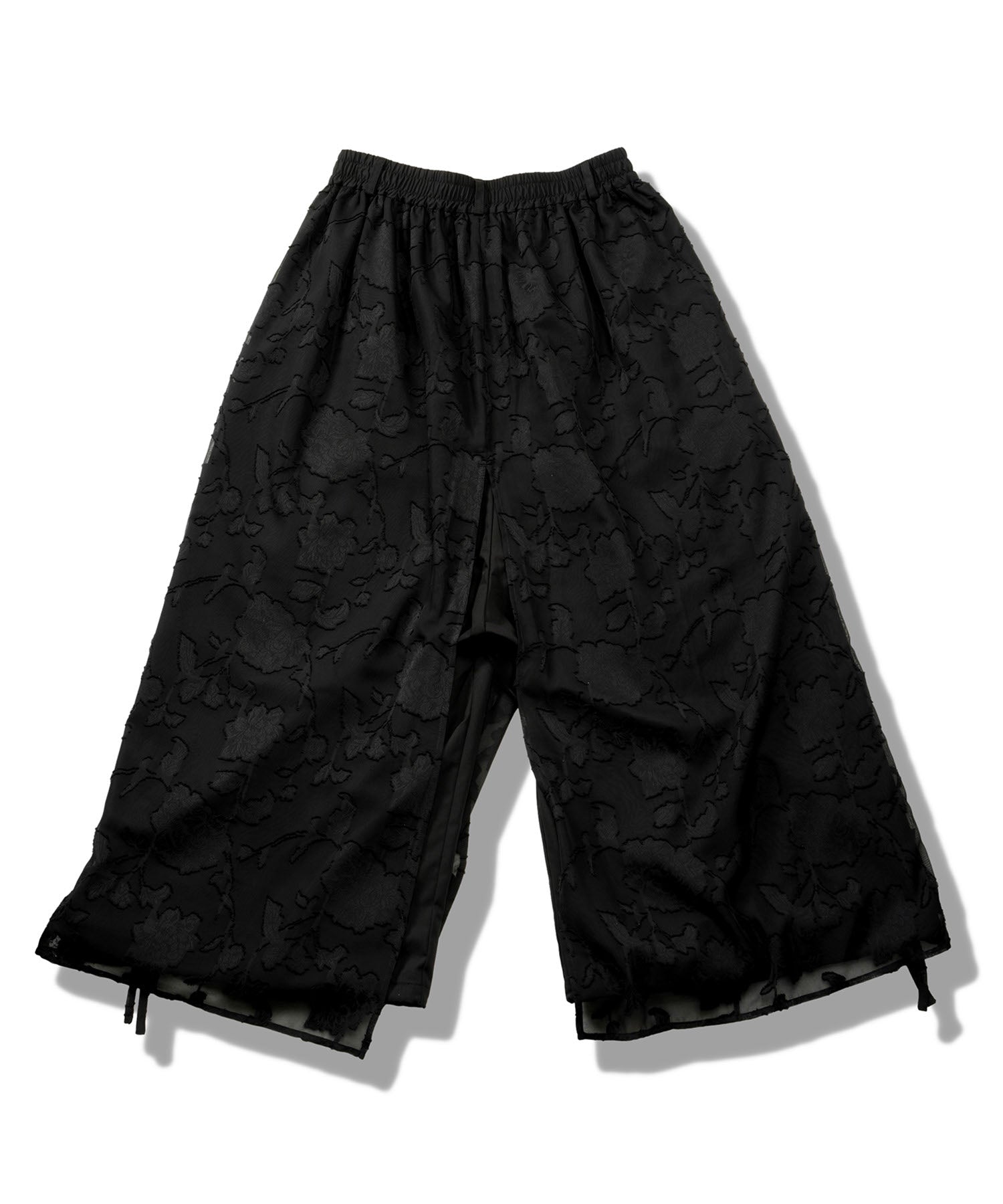 ドローストリングスレイヤードバギートラウザーズ