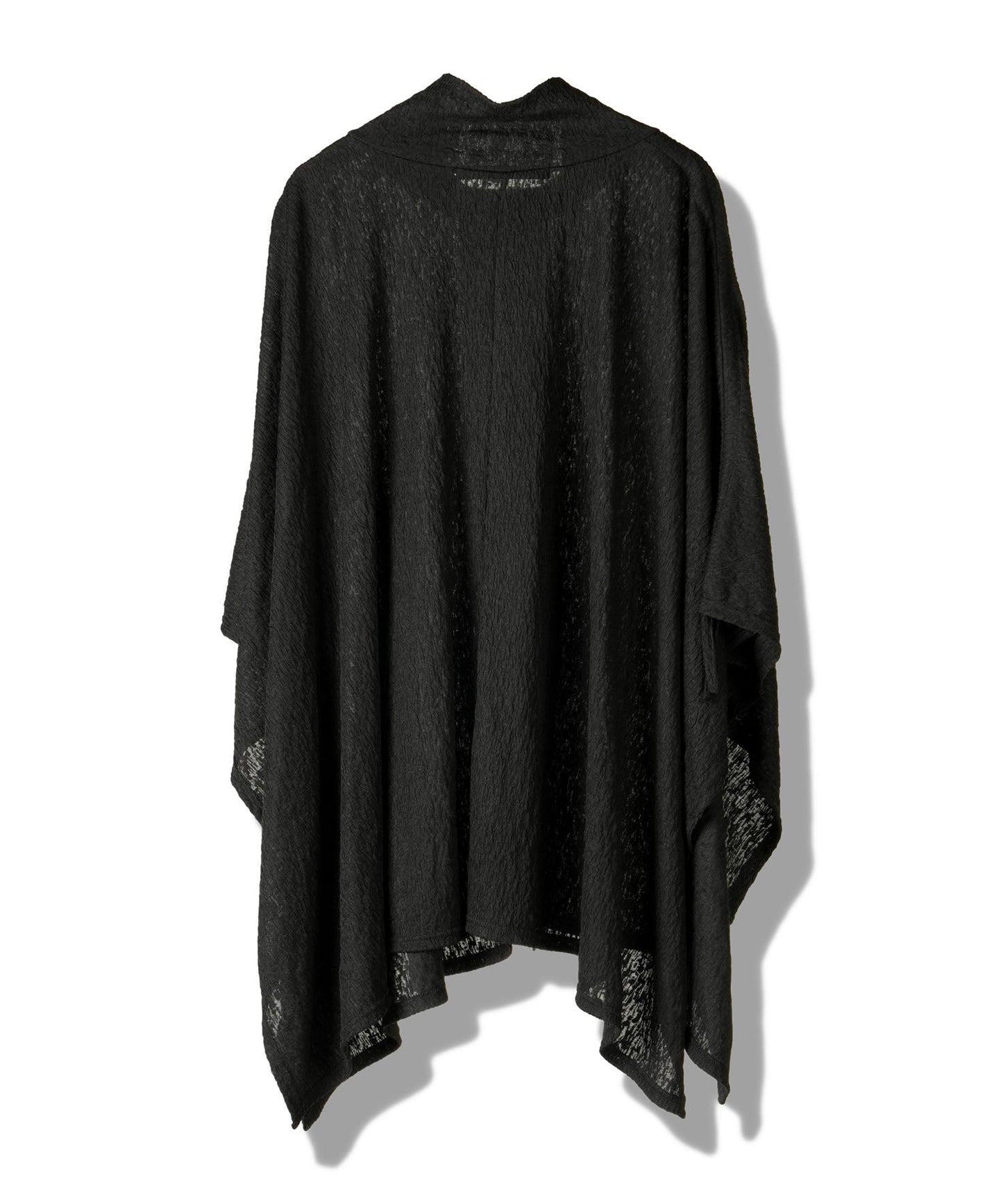 ドローストリングスハイカラーポンチョ