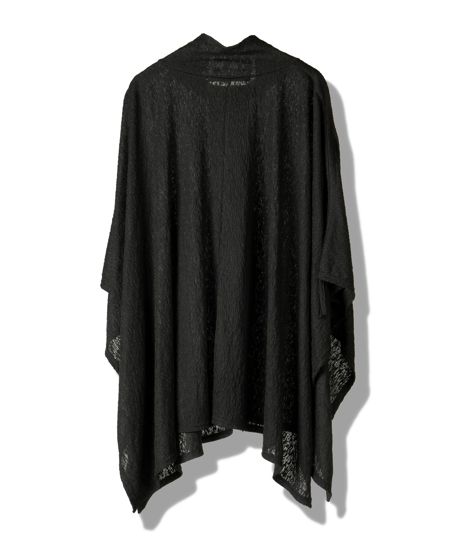 ドローストリングスハイカラーポンチョ