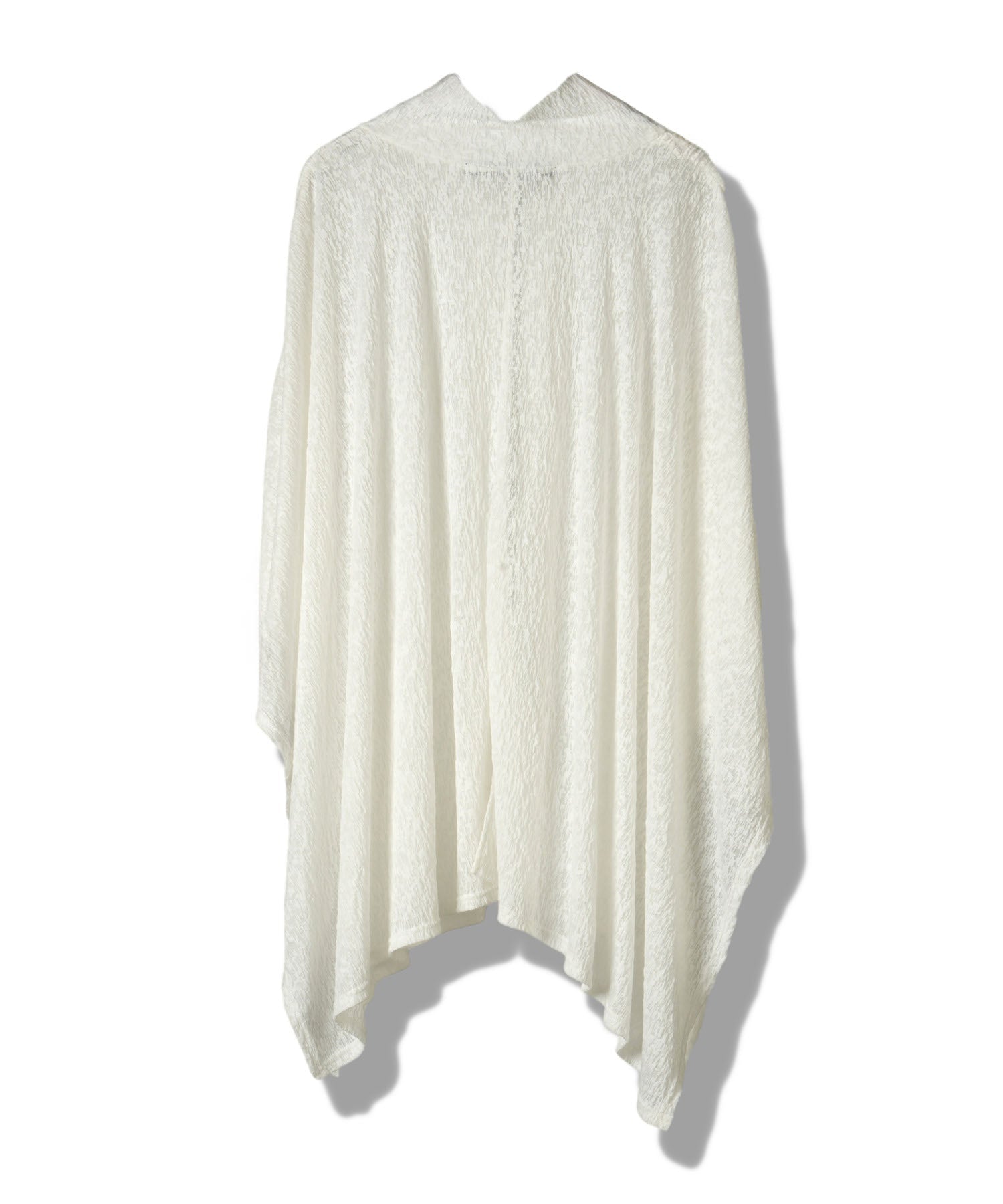 ドローストリングスハイカラーポンチョ