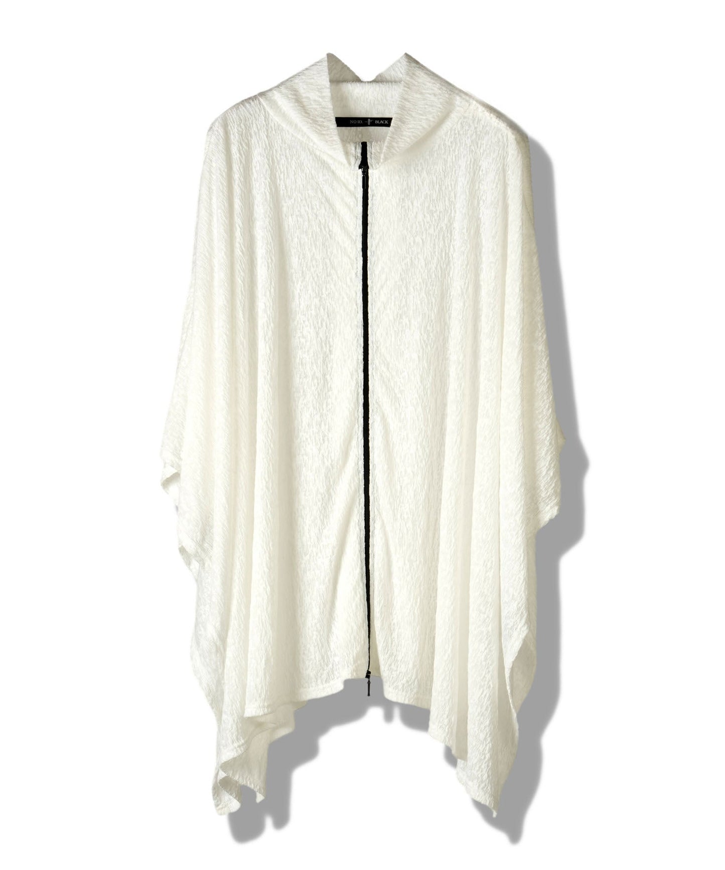 ドローストリングスハイカラーポンチョ