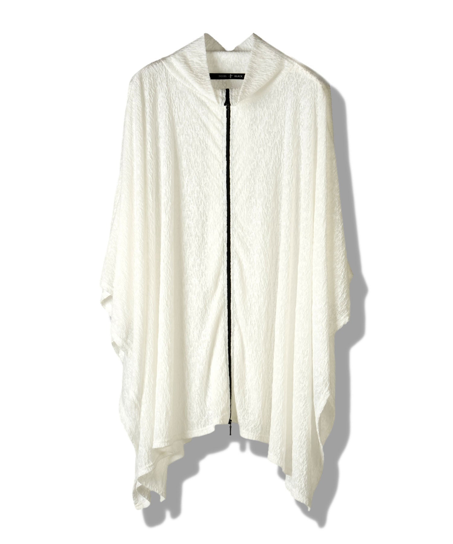 ドローストリングスハイカラーポンチョ