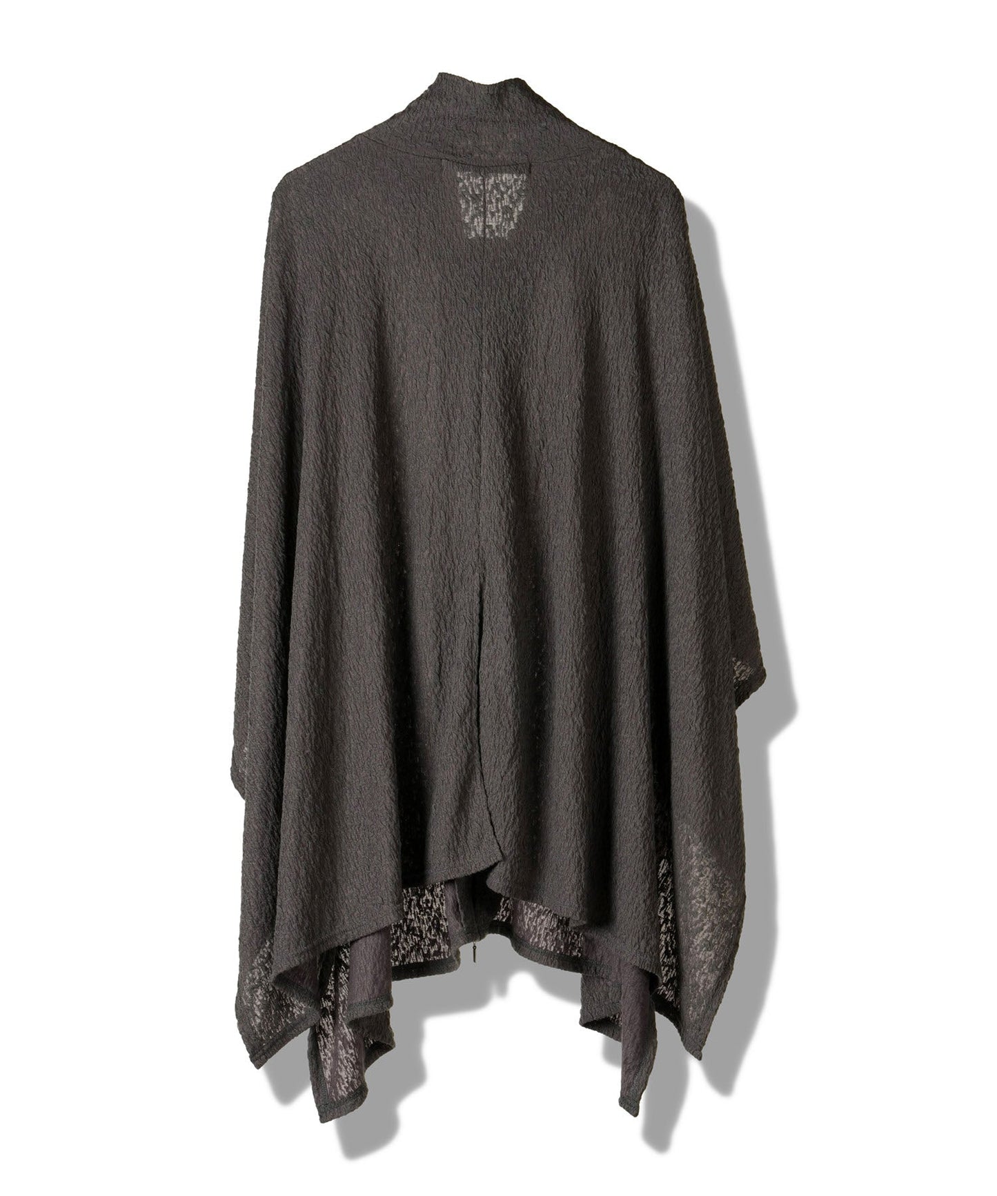 ドローストリングスハイカラーポンチョ